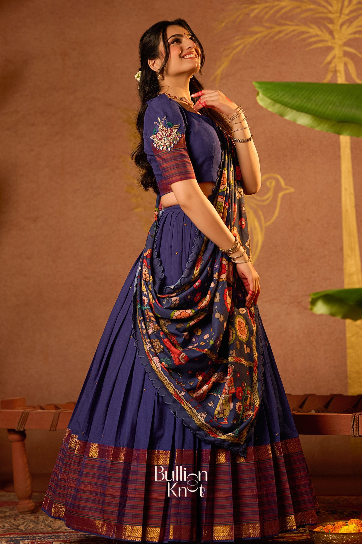Mrigmallika Lehenga Set in Blue