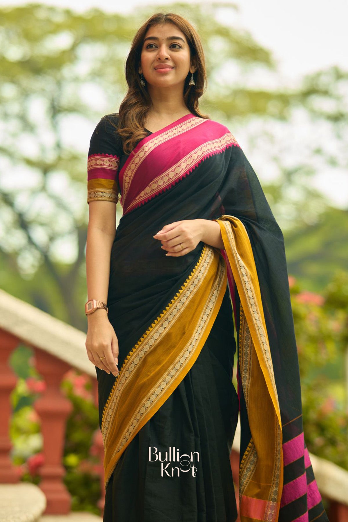 Gomti Handloom Saree in Black