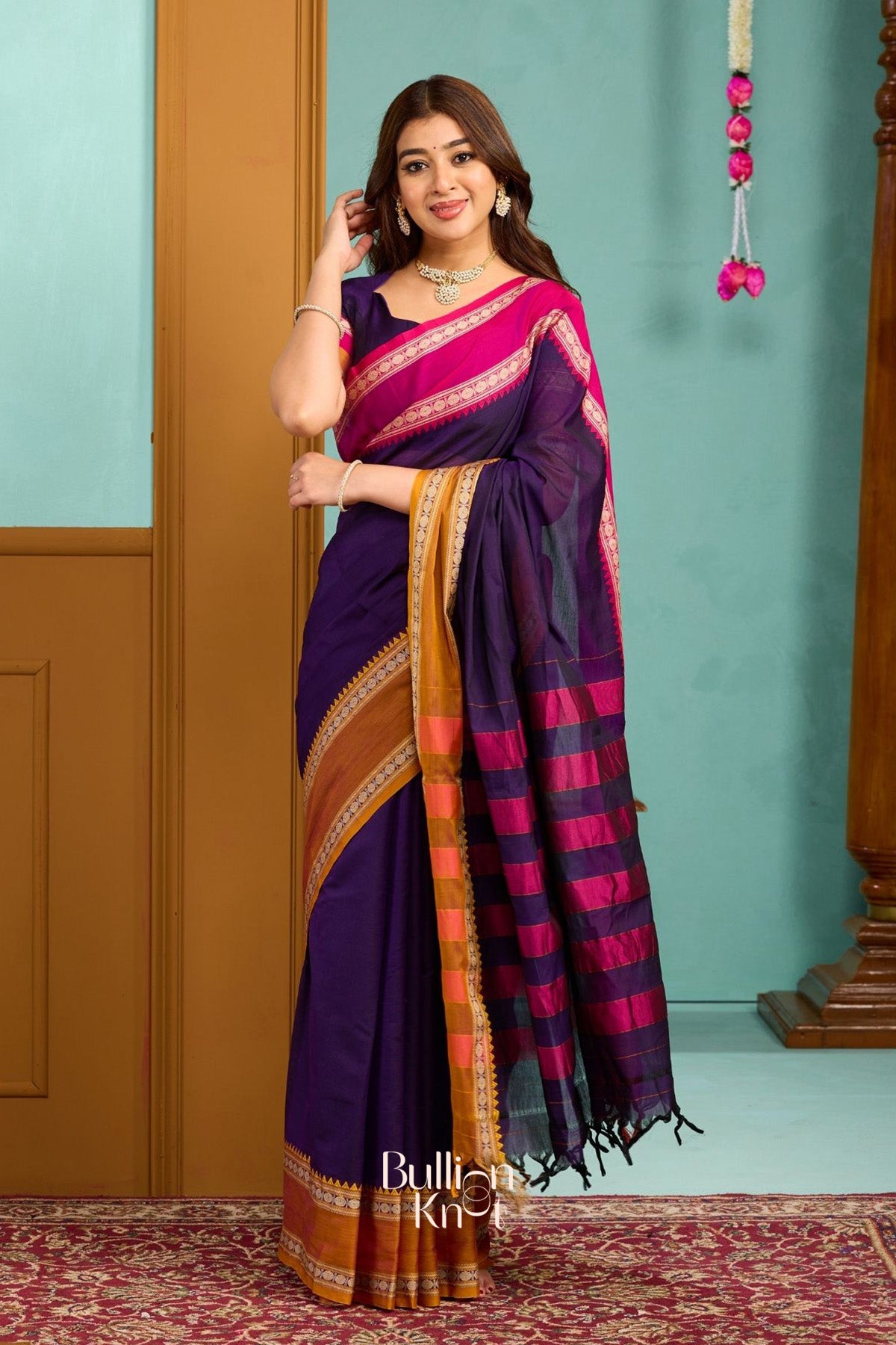 Paavani-Gangajamuna Handloom Saree in Purple