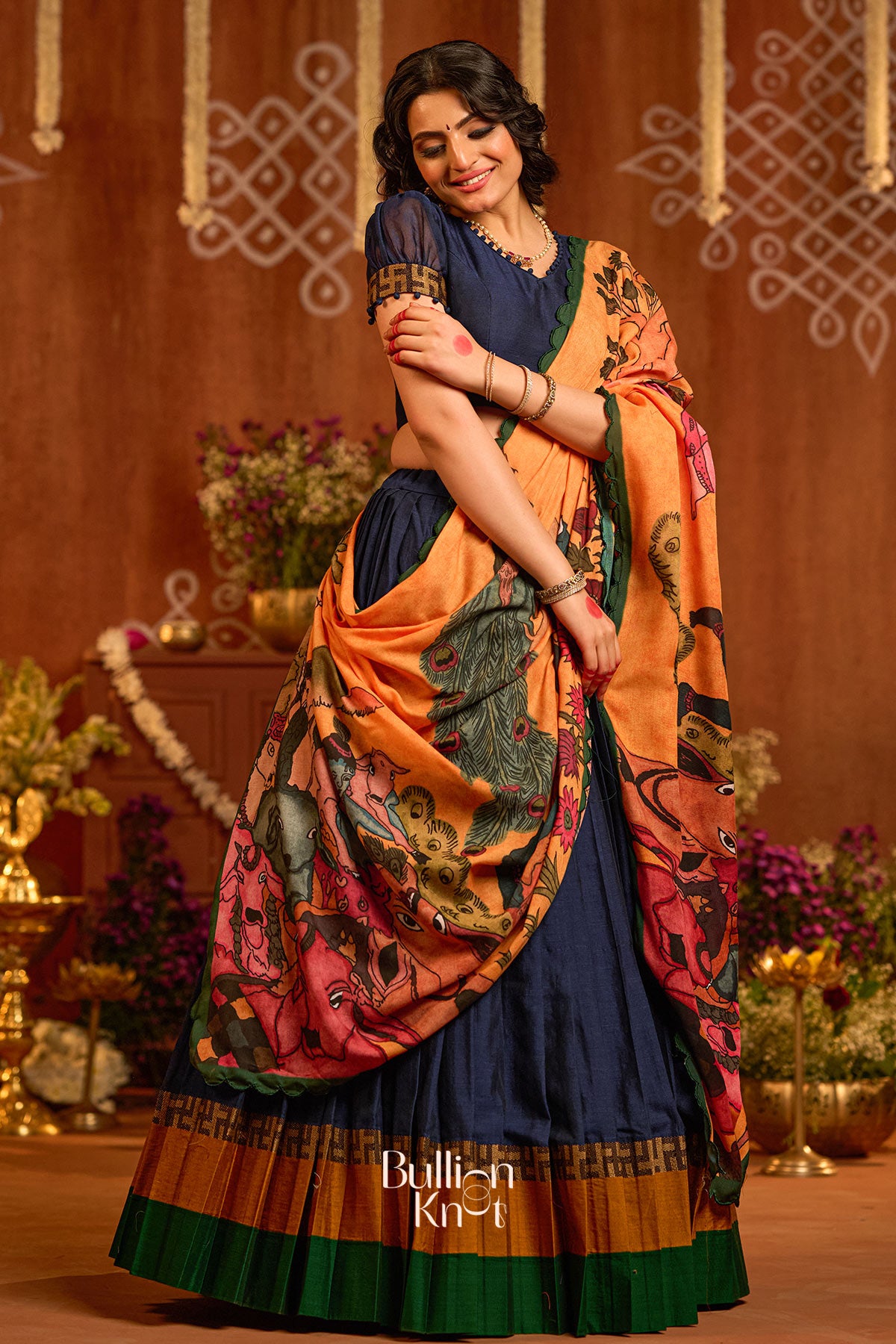 Chinni Krishna Lehenga Set in Blue