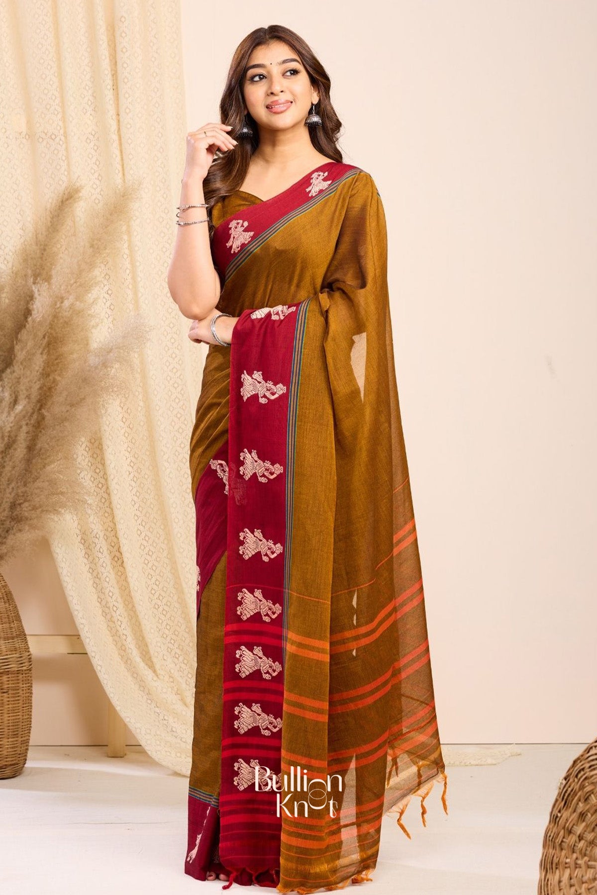 Rachana Handloom Saree in Rustic Yellow