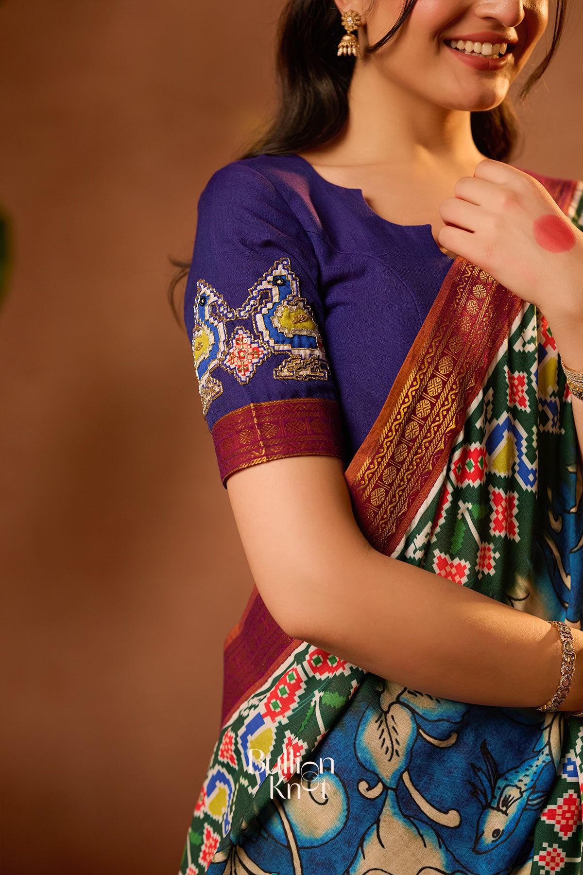 Shloka Kalamkari Lehenga Set in Blue