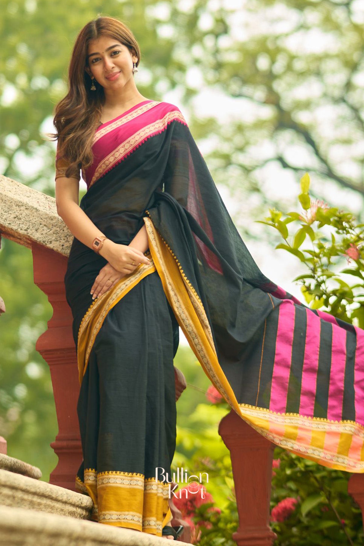 Gomti Handloom Saree in Black