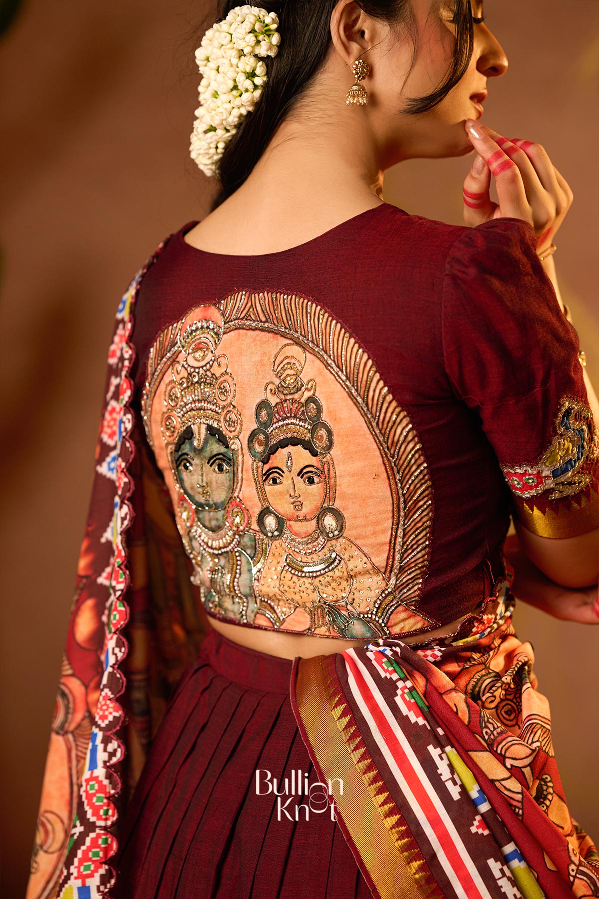 Sitaramam Lehenga Set in Maroon