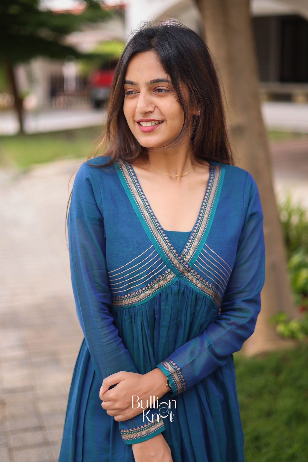 Mohana Kurta Set in Peacock Blue