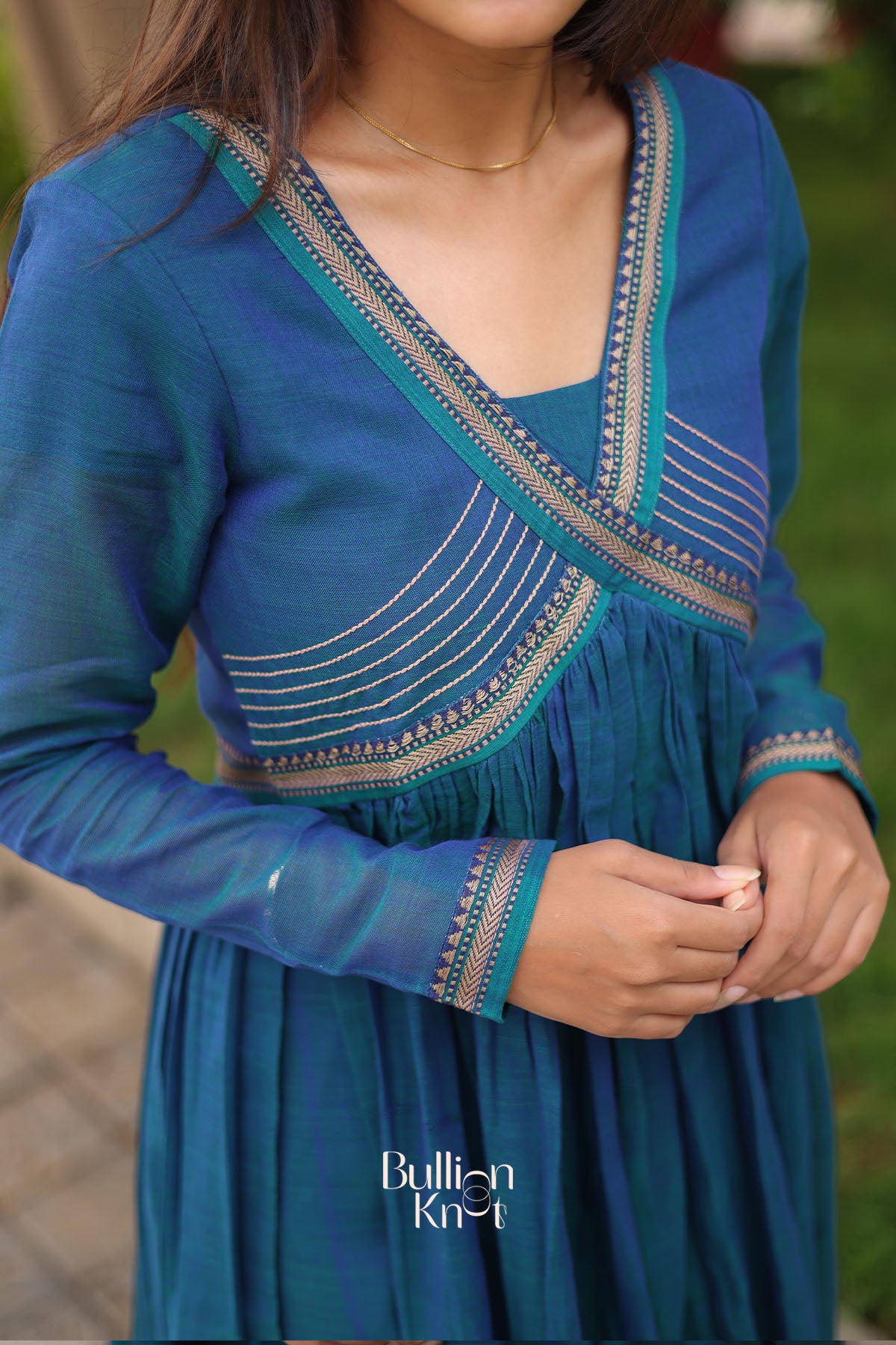 Mohana Kurta Set in Peacock Blue