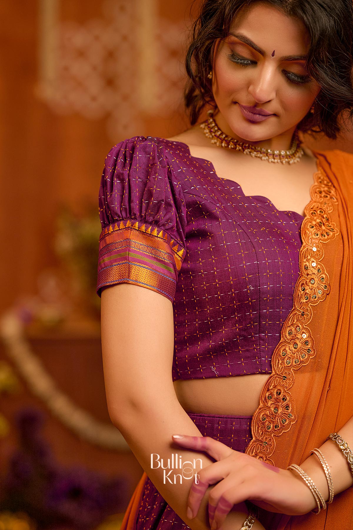 Vairagi Half saree in Purple