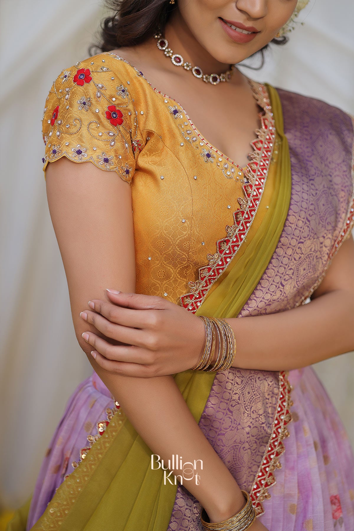Sweet Pea Banarasi Lehenga Set in Lavender