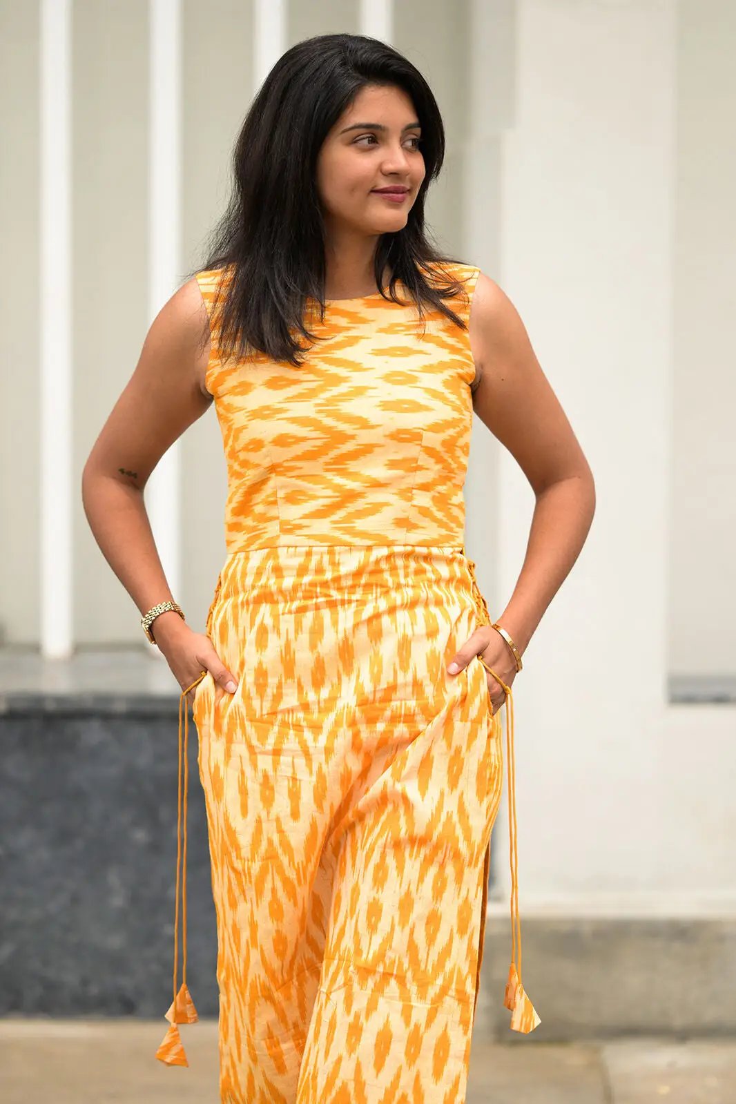 Pomelo Charm Cord Set, hands in pockets