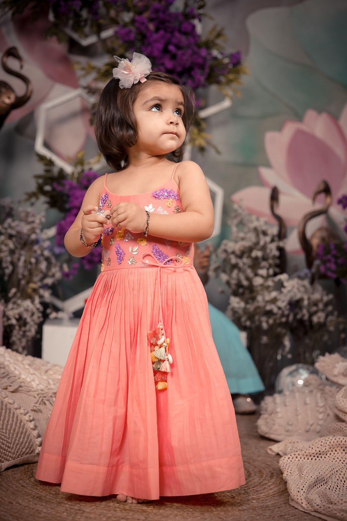 Baby Peach SS Cotton Frock