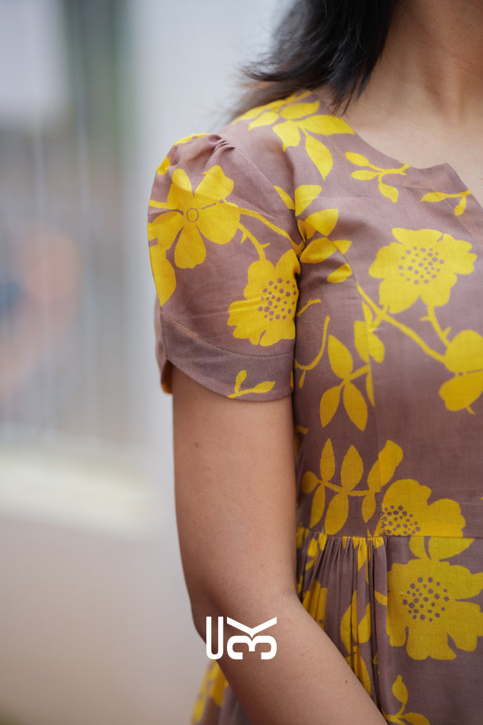 Yelena Midi (Dress) in Yellow