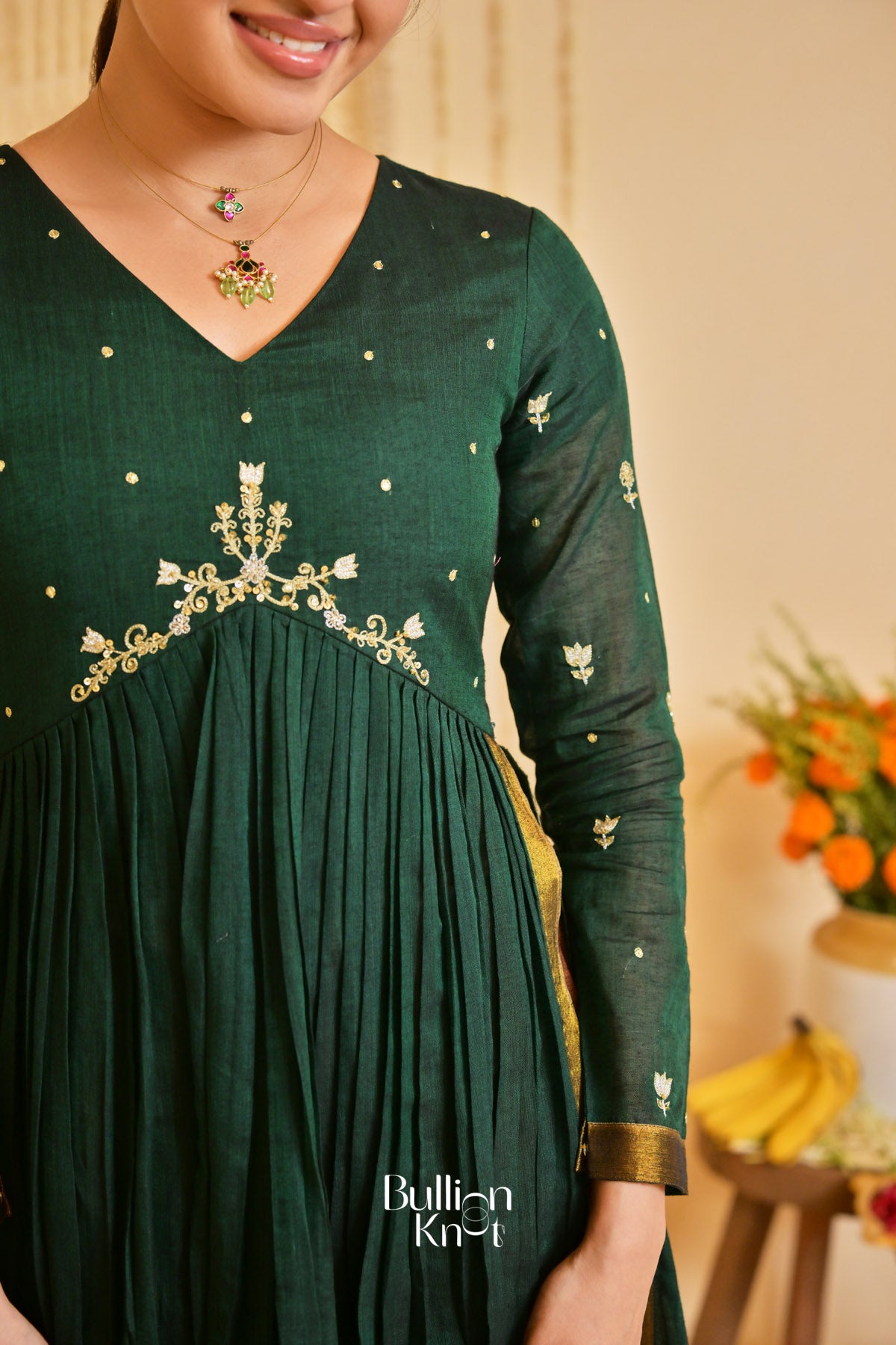 Saanjh Kurta Set (Dress) in Green