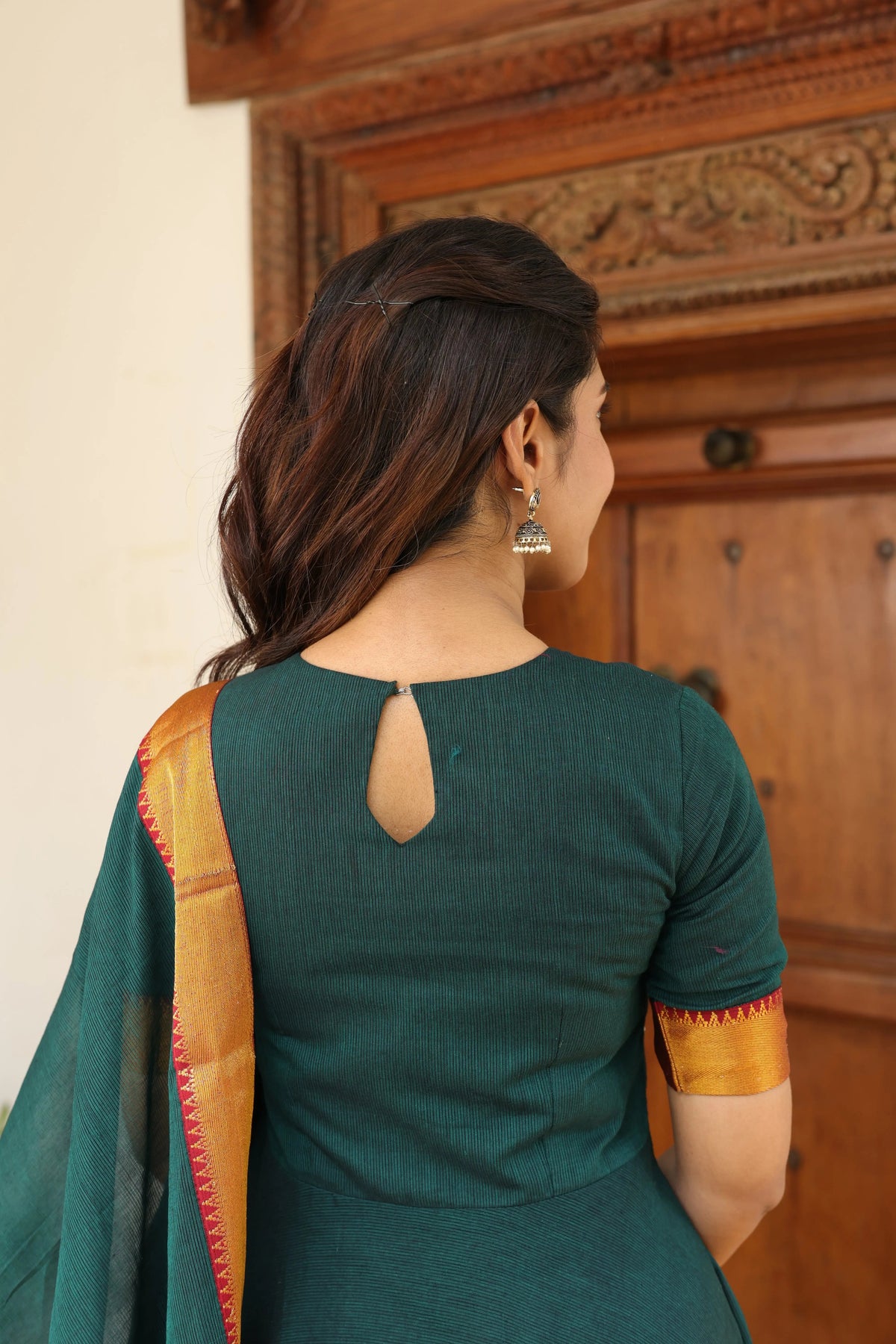 Nilaya Green Anarkali Dress for Festive Occasions