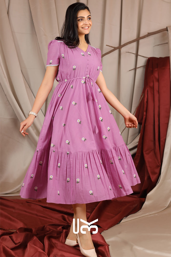 Belle Summer Midi (Dress) in Lavender