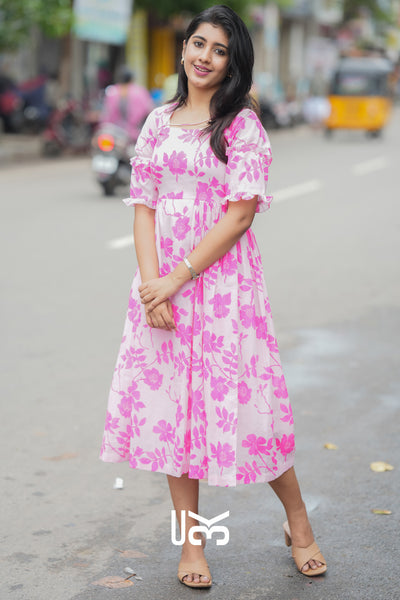 Polly Midi (Dress) in Pink