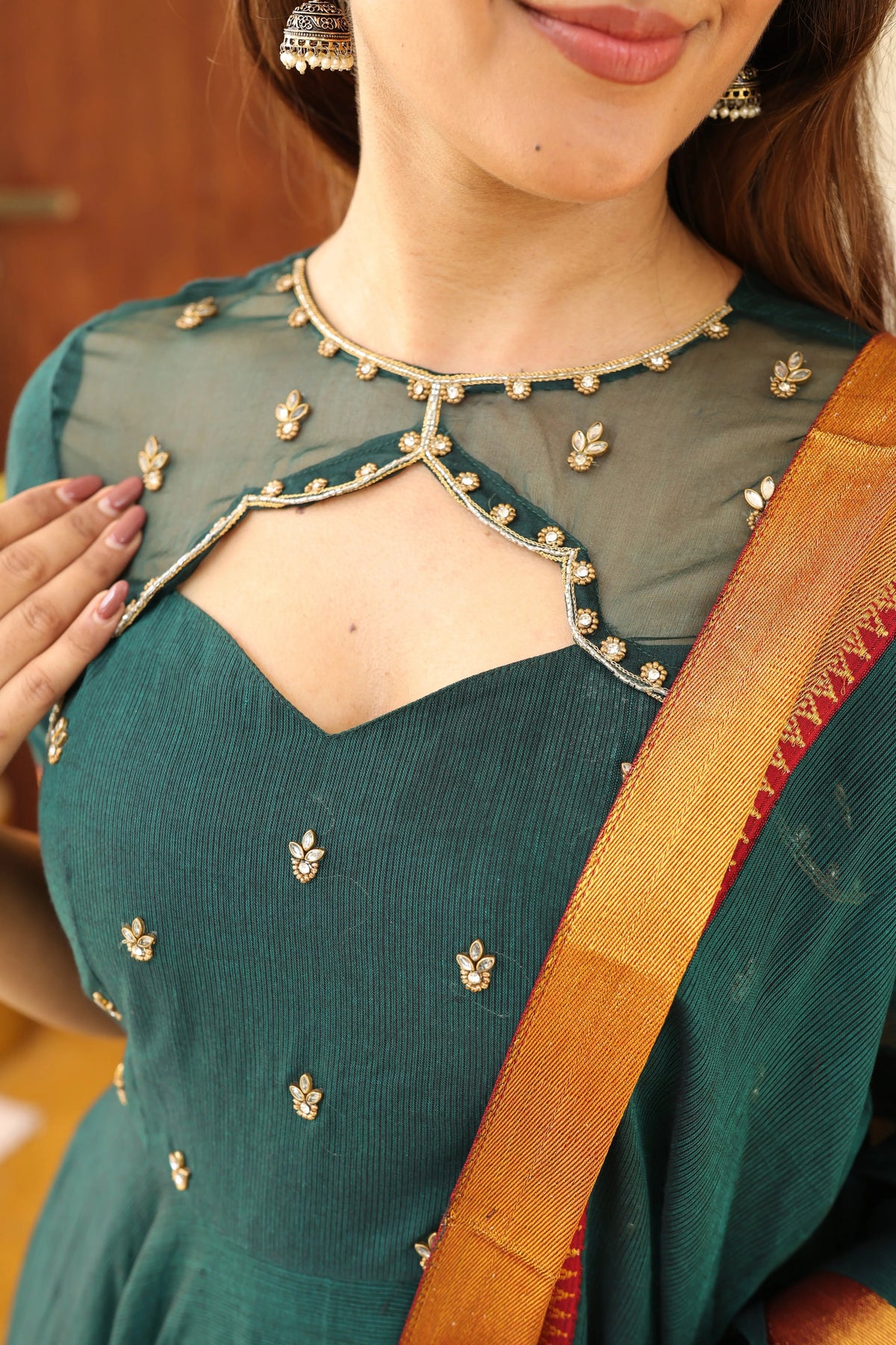 Nilaya Green Anarkali Dress for Festive Occasions