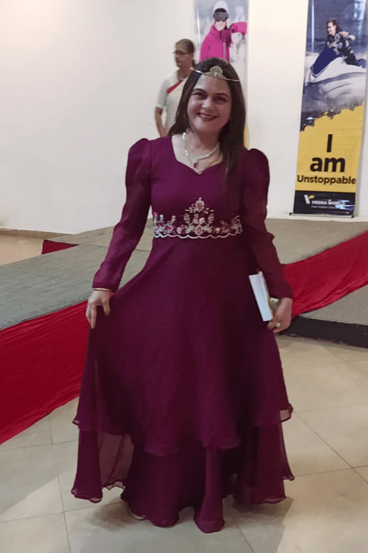 Chaheli Party Wear Gown in Wine