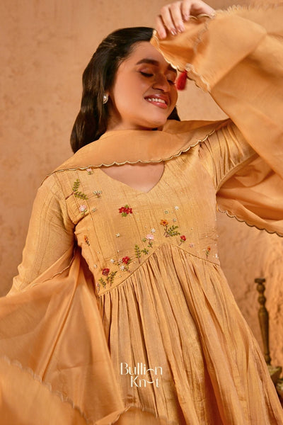Kanak Sharara Suit (Dress) in Gold