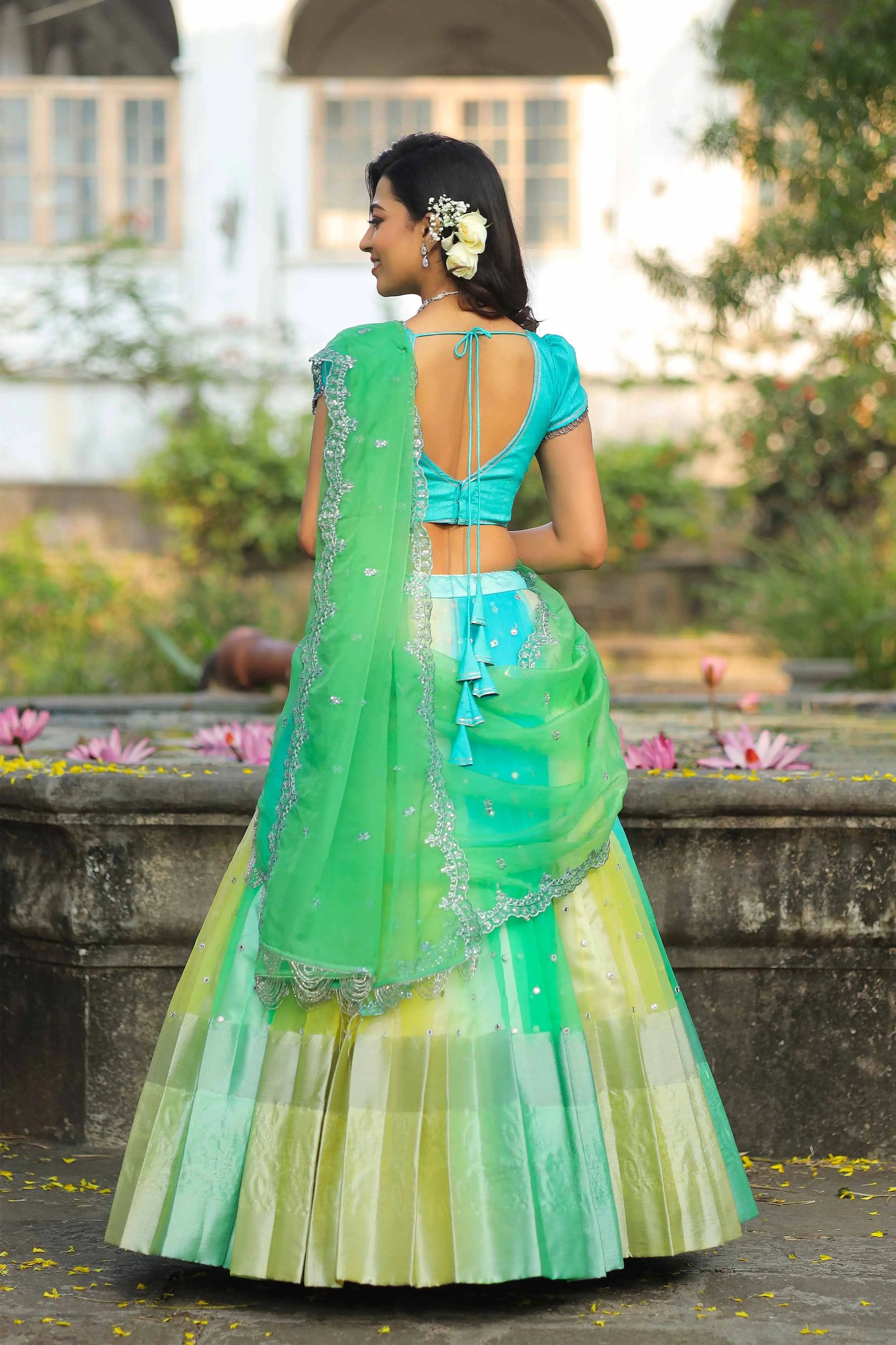 Organza Lehenga Set