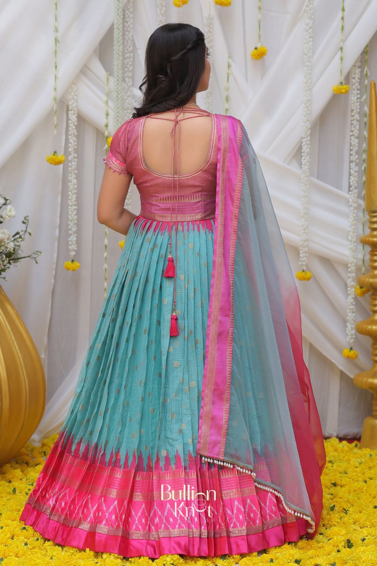 Aatmaja Ikkat Kota Zari (Dress) in Pink