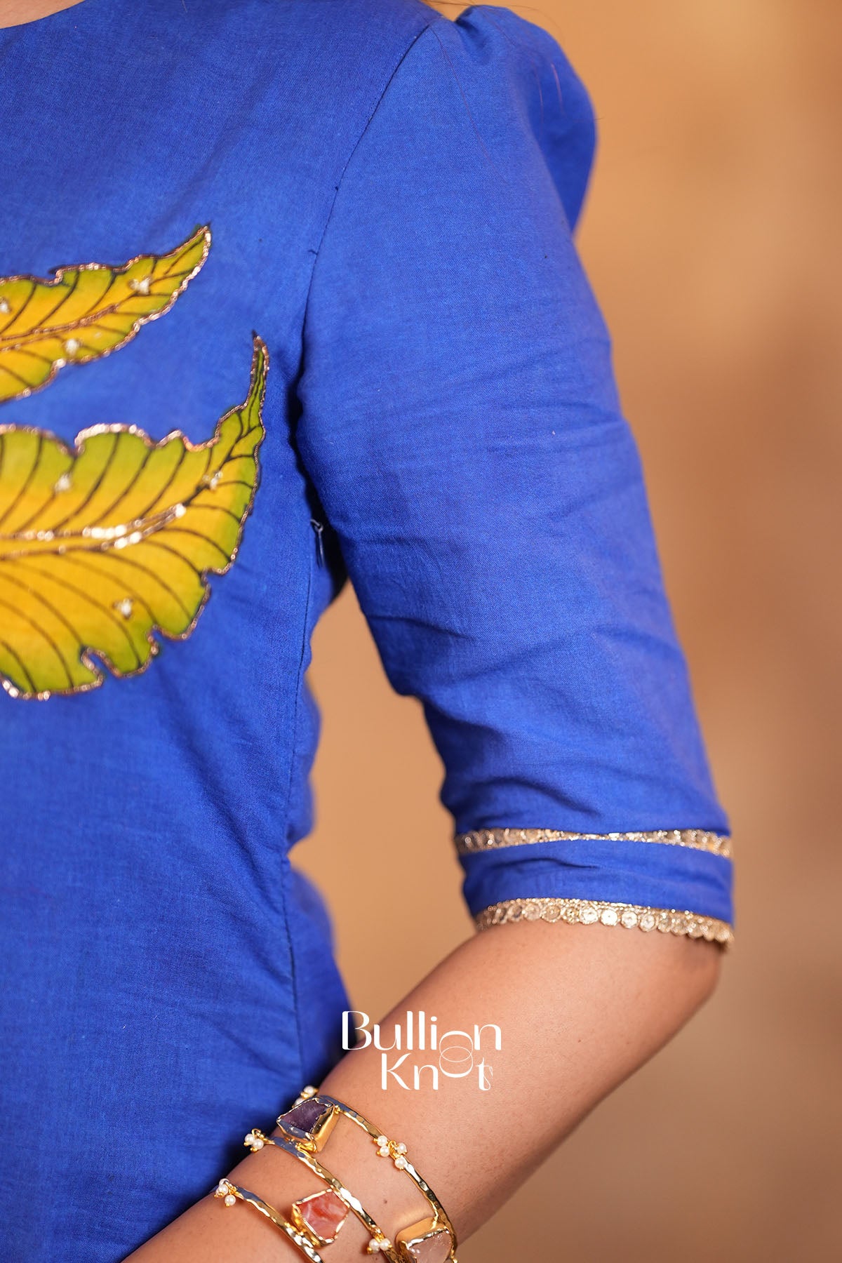 Neela Pan Kalamkari Royal Blue Suit Set