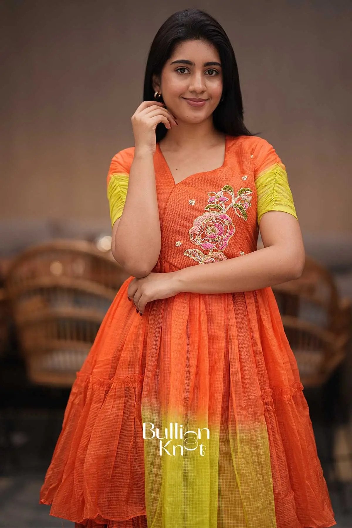 Diora Lime Kota Midi Dress for Summer