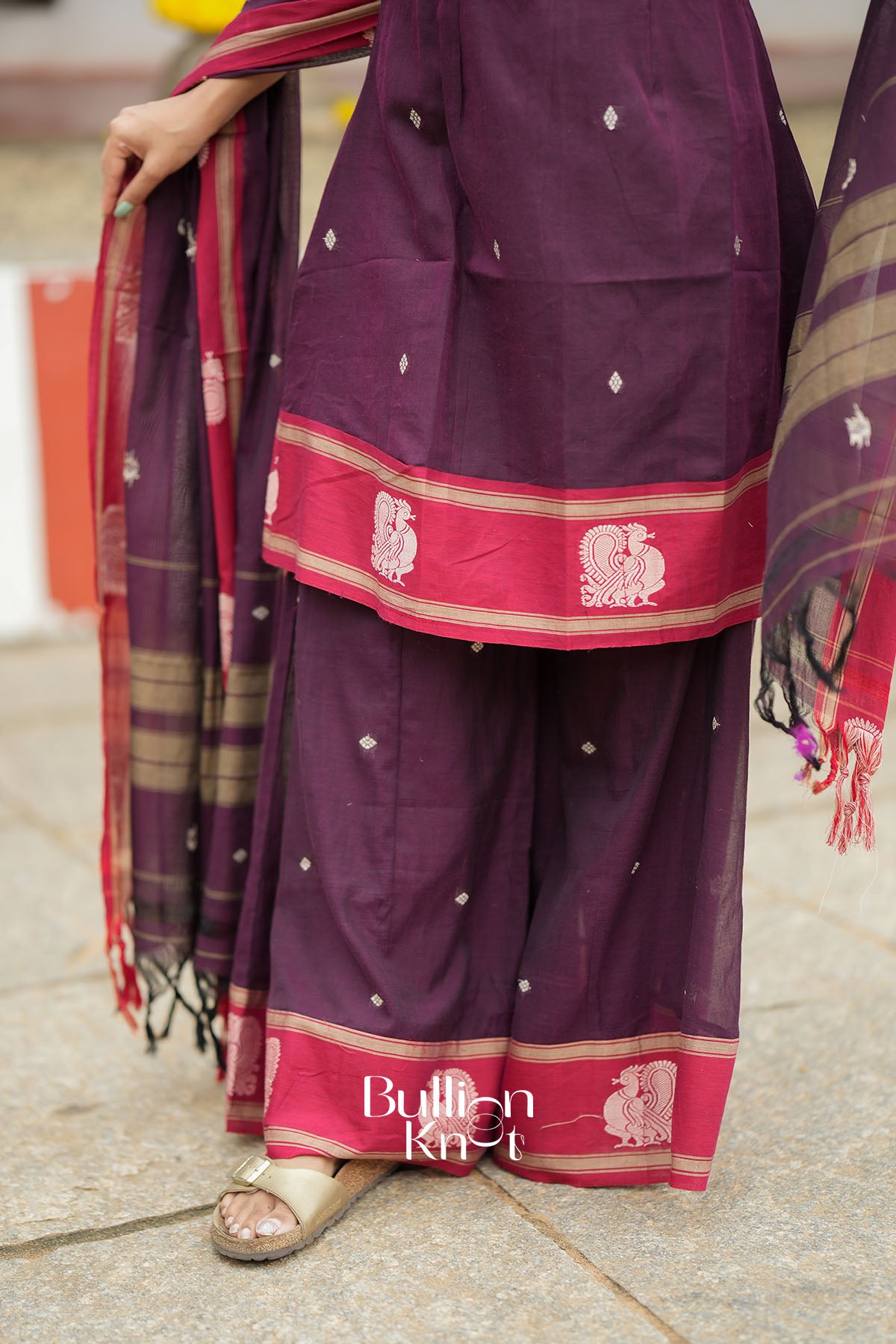 Ankita Handloom Maroon Suit Set