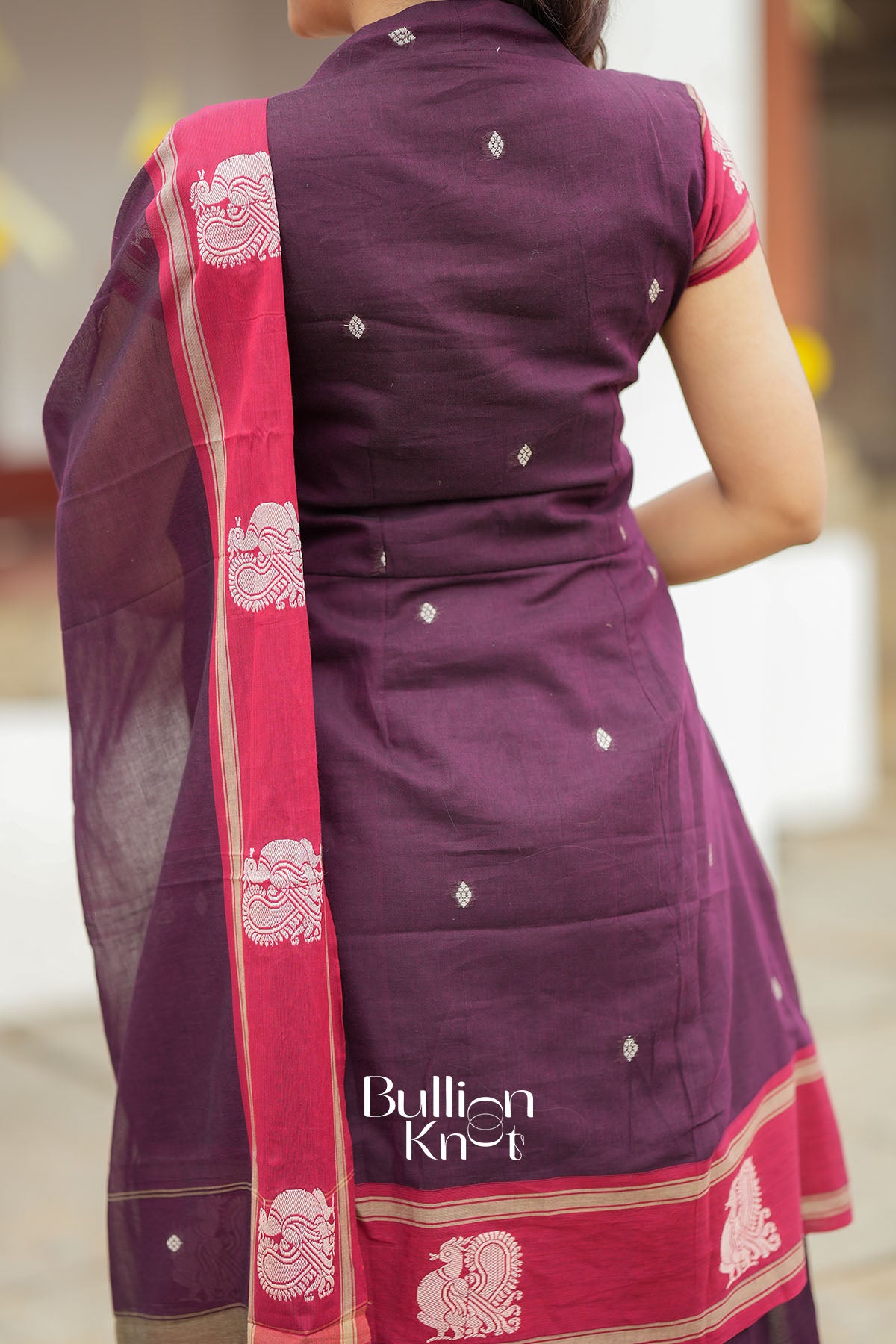 Ankita Handloom Maroon Suit Set