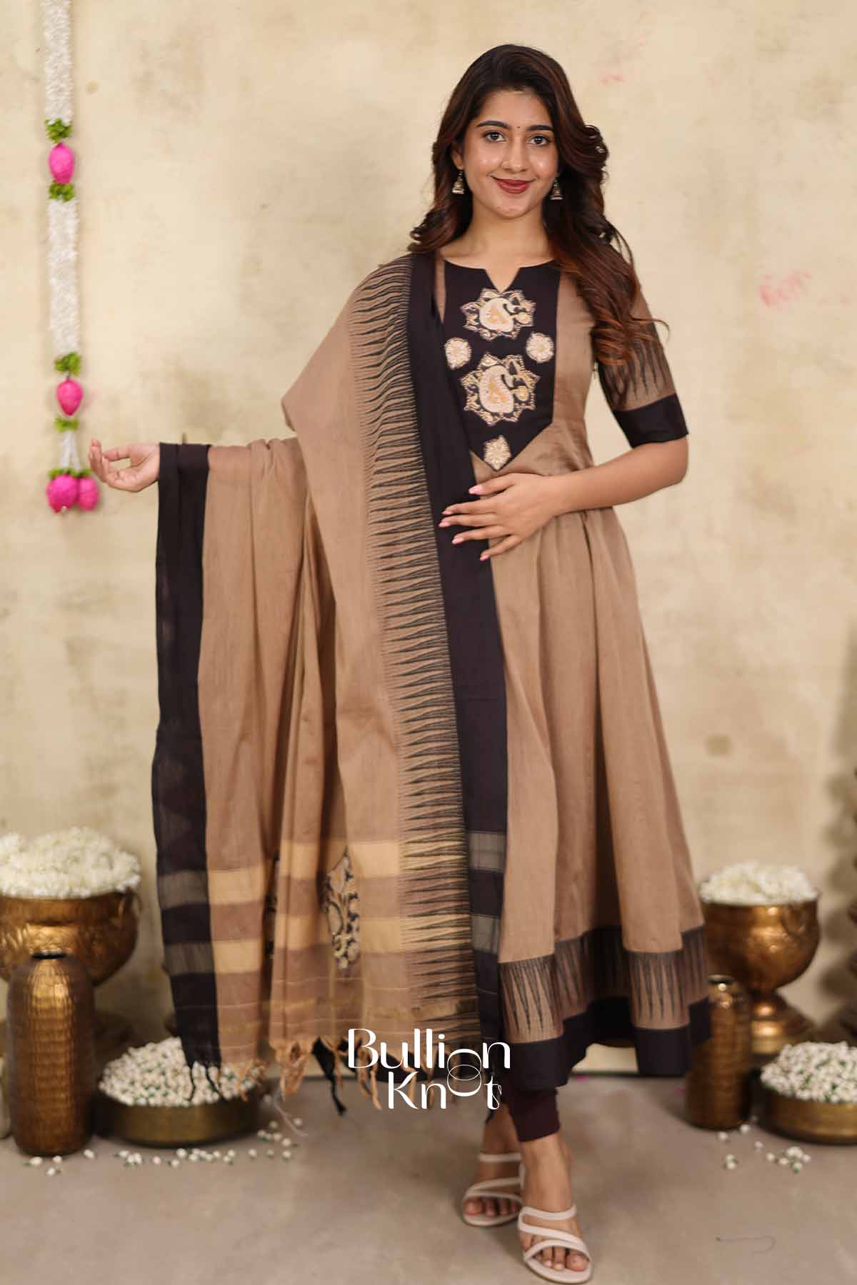 Kalindi | Handloom Anarkali Suit for Women | Festive Ethnic Wear Anarkali Set