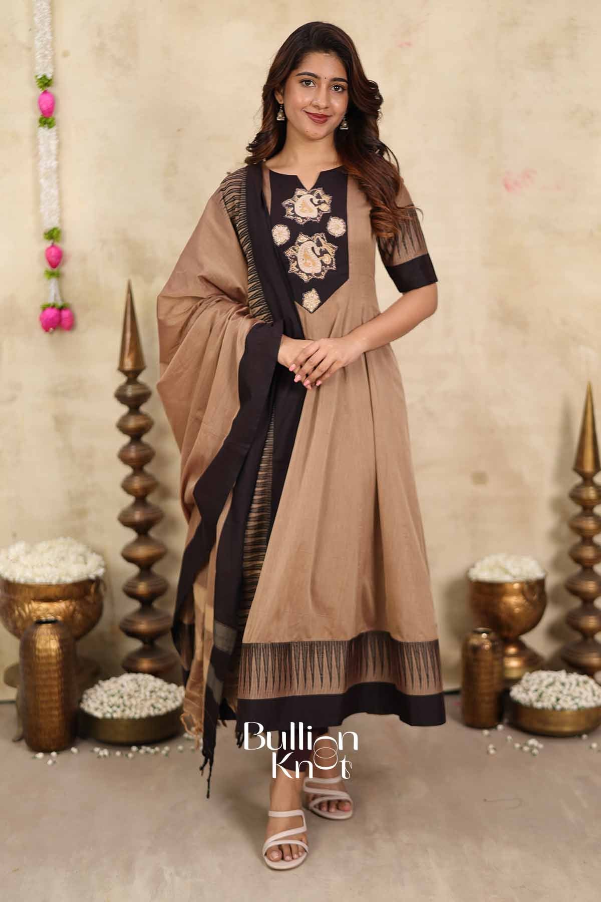 Kalindi | Handloom Anarkali Suit for Women | Festive Ethnic Wear Anarkali Set