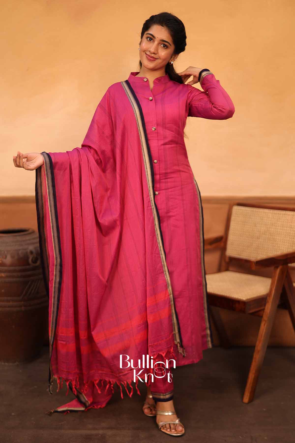 Yukti | Rani Handloom Kurta Set| Ethnic Wear