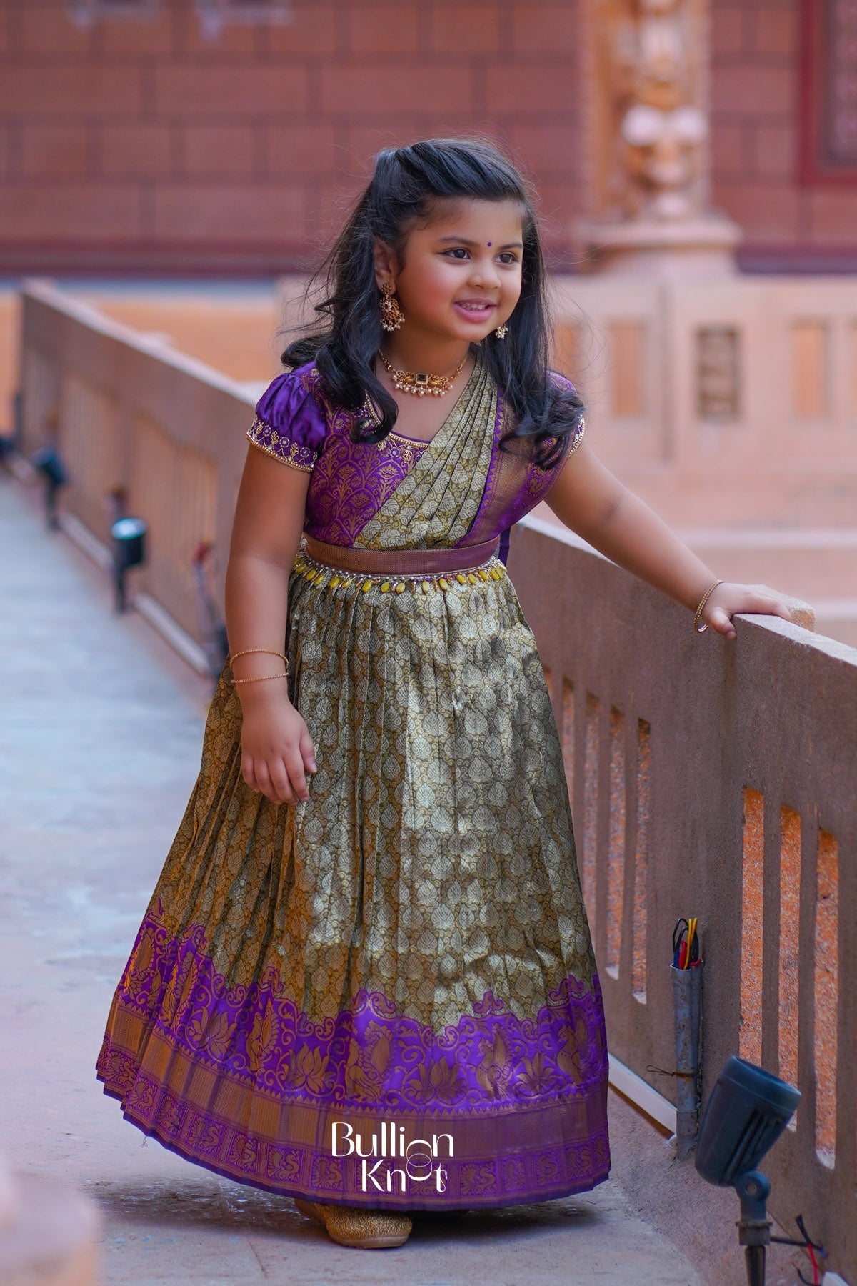 Baby Anika Pattu Dress in Purple