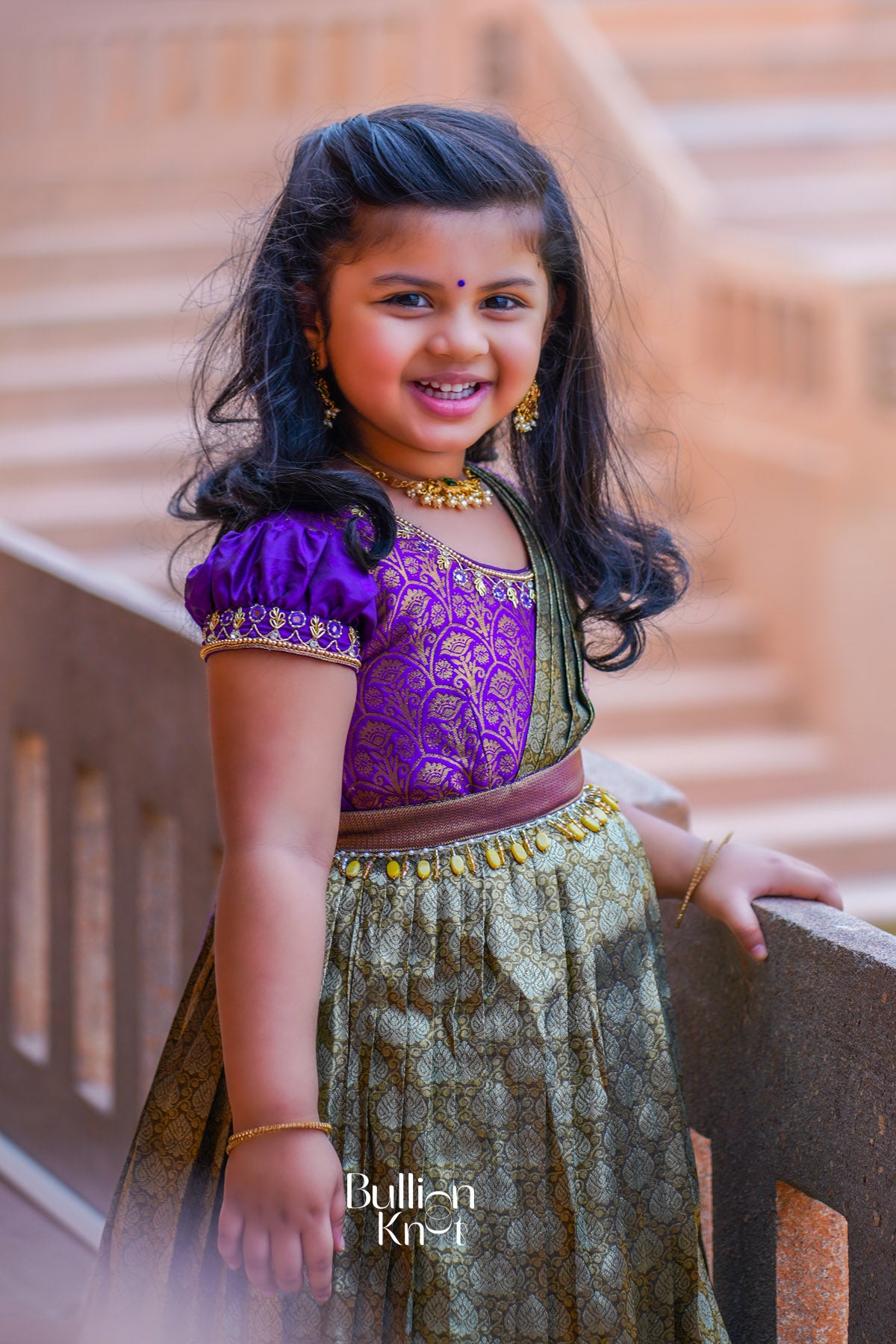 Baby Anika Pattu Dress in Purple