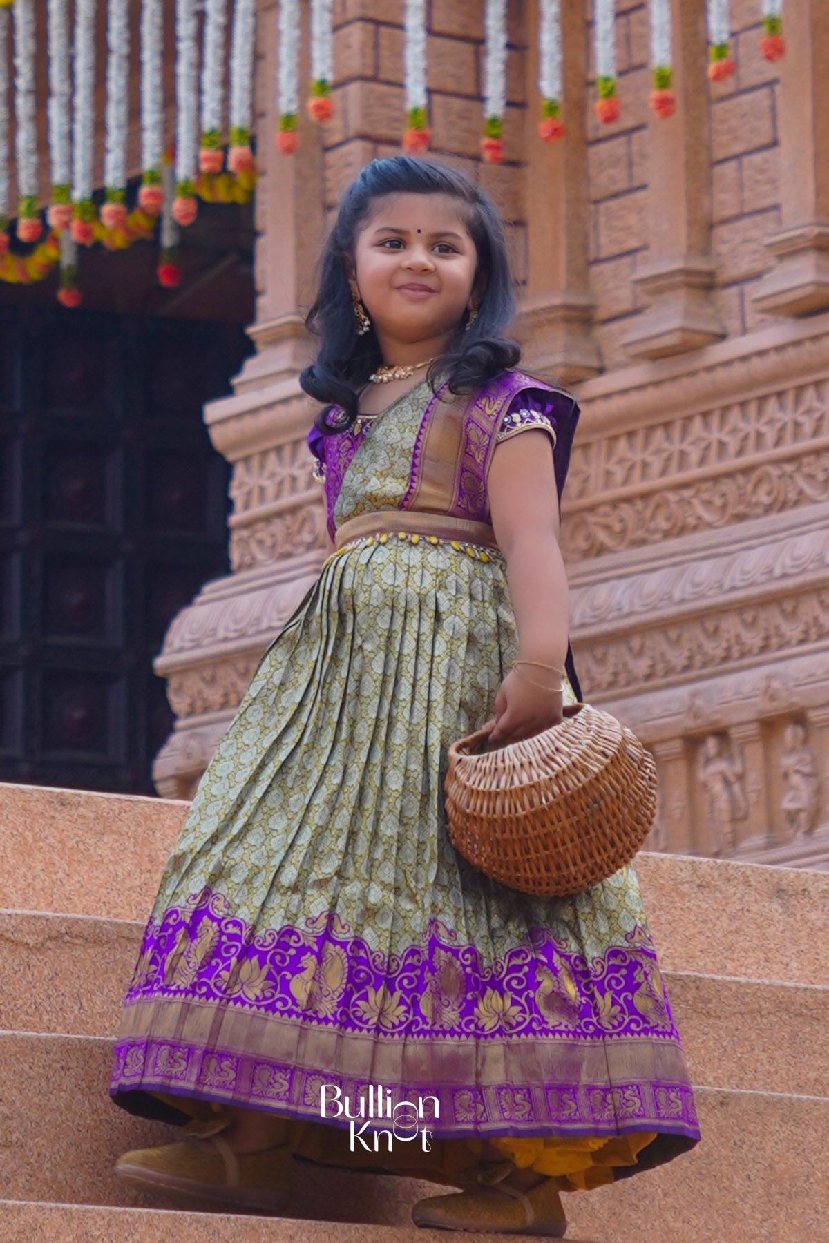 Baby Anika Pattu Dress in Purple
