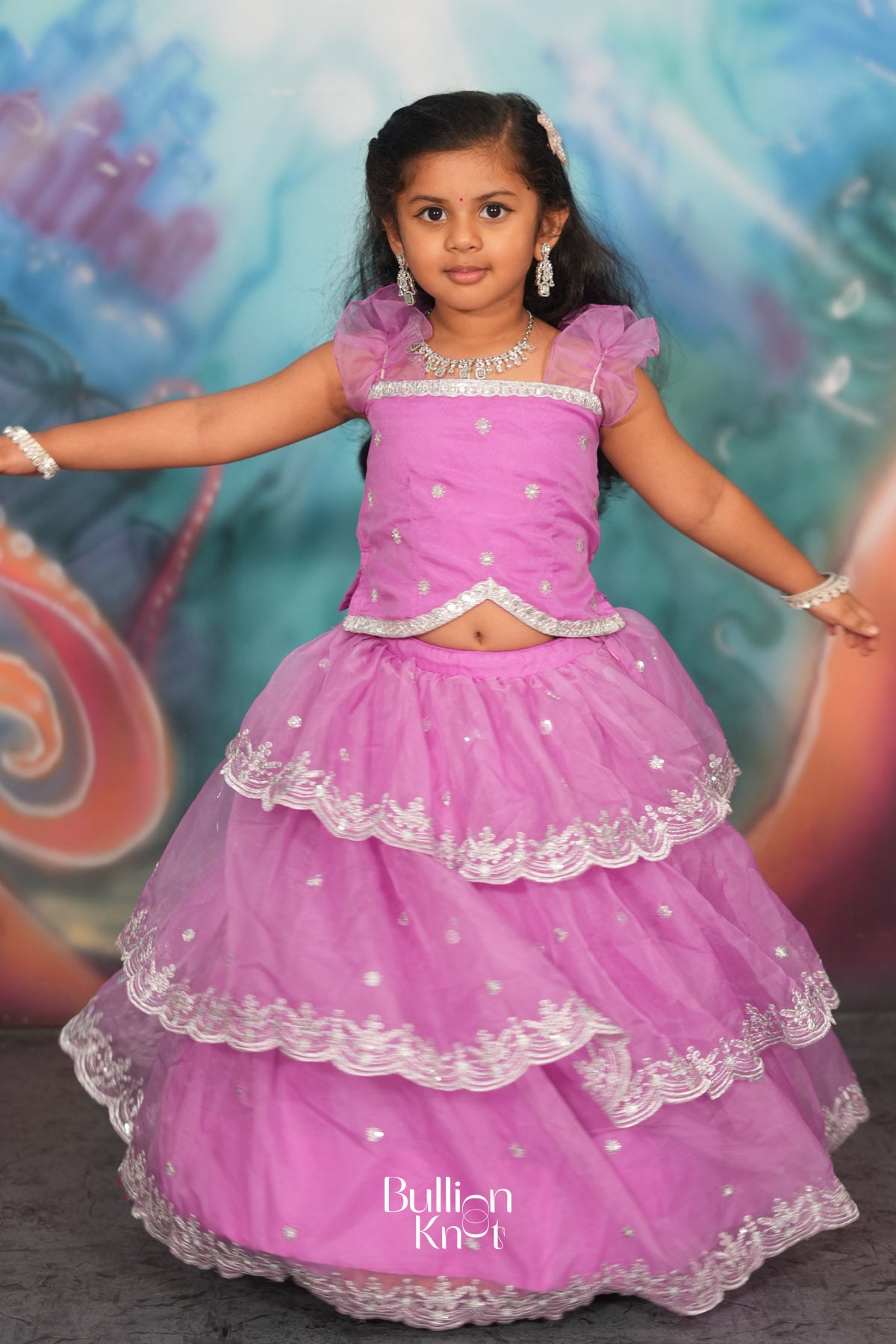 Baby Sumukti Lehenga Set in Lavender