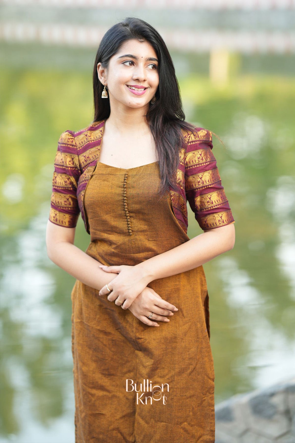 Barkha Kurta Set in Ochre Yellow