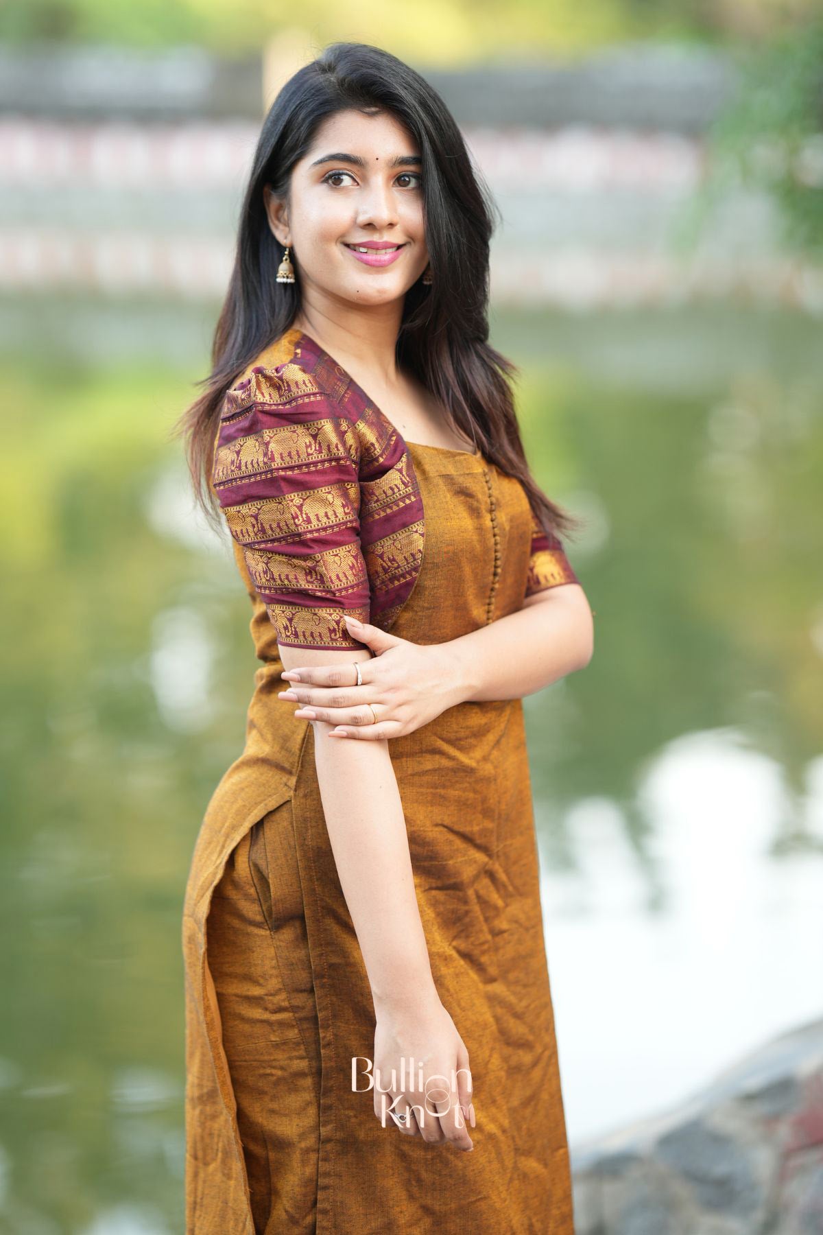 Barkha Kurta Set in Ochre Yellow