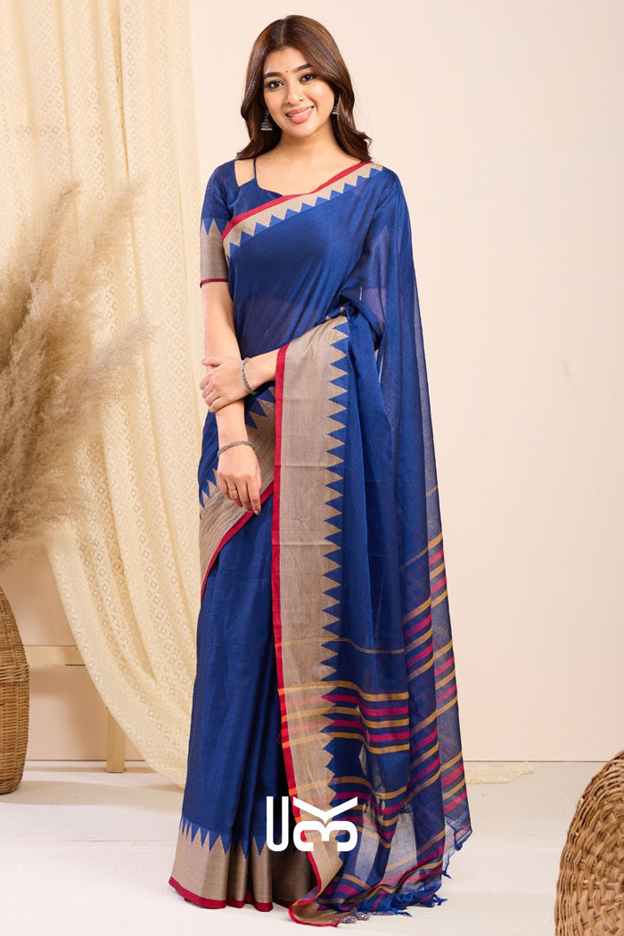 Bhanumati Handloom Saree in Blue