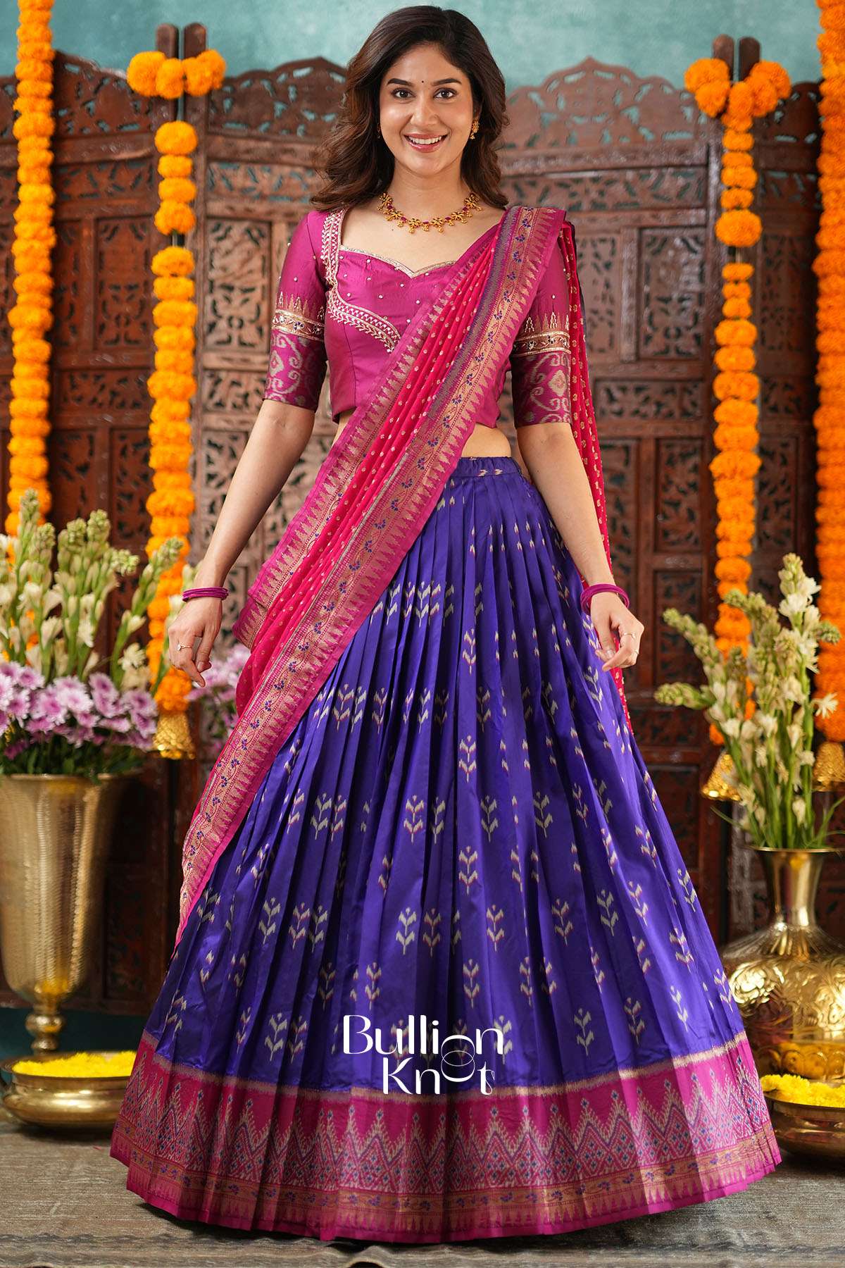 Can Can Skirt + Bhargavi Blue natural crep Lehenga Set for Elegant Celebrations