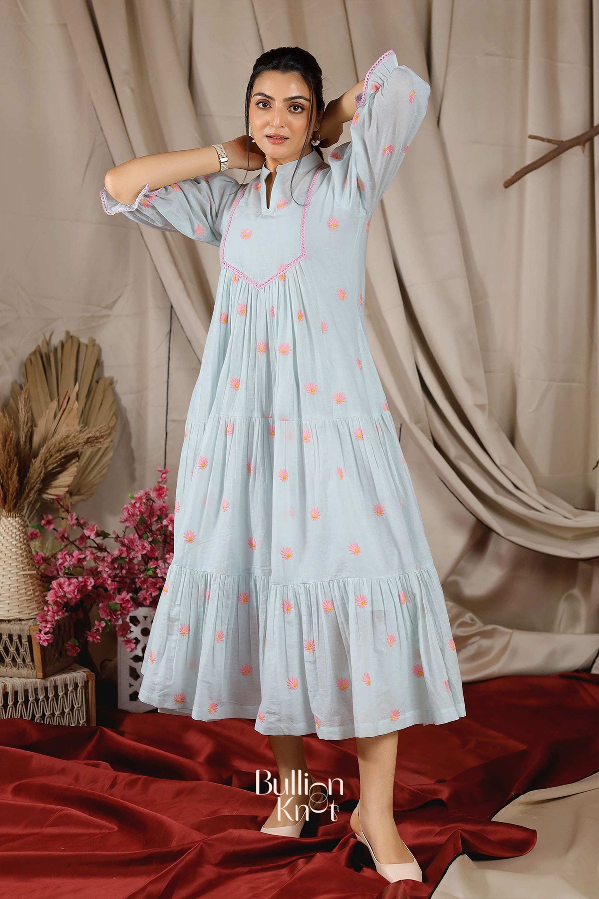 Camelia Summer Midi (Dress) in Powder Blue