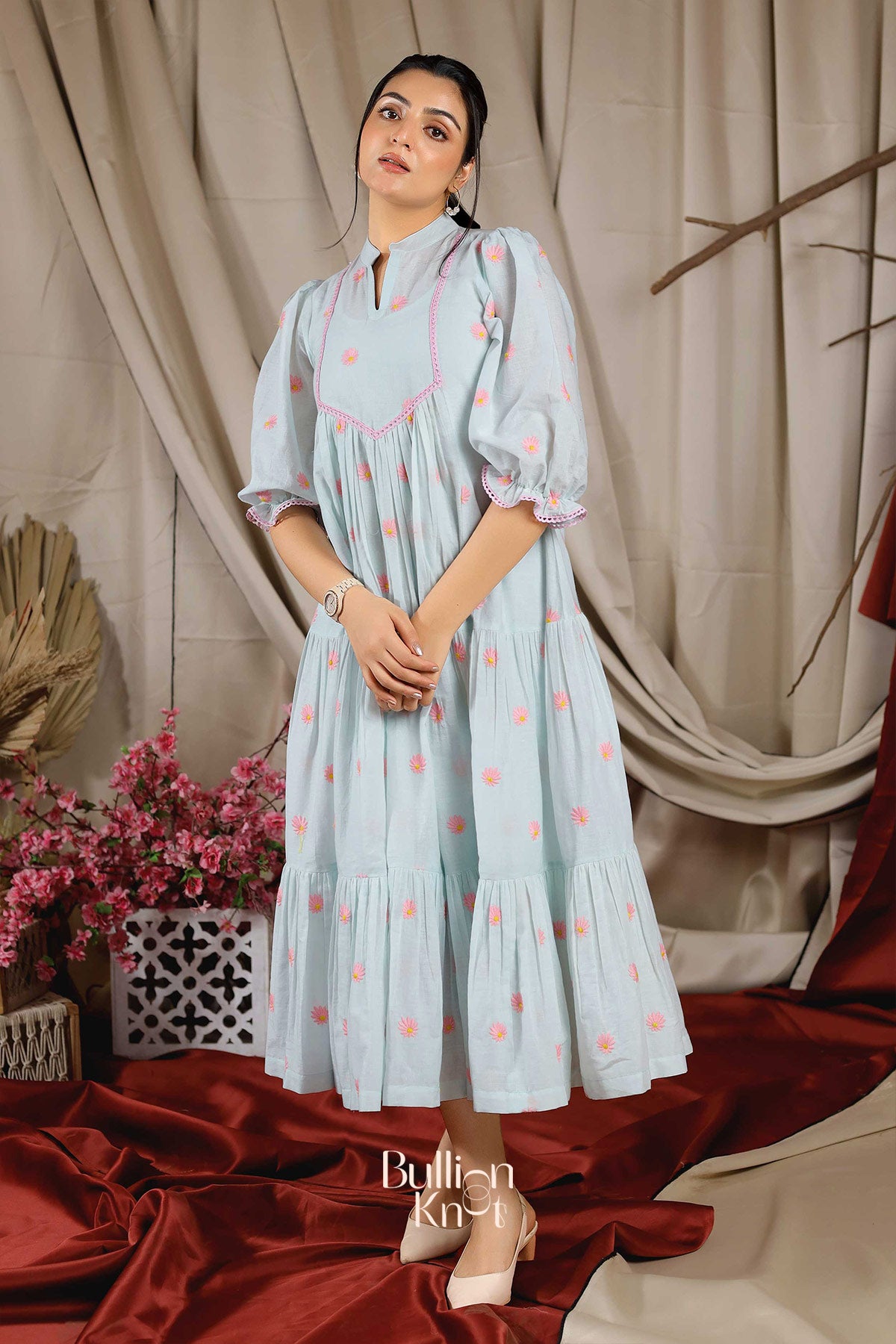 Camelia Summer Midi (Dress) in Powder Blue