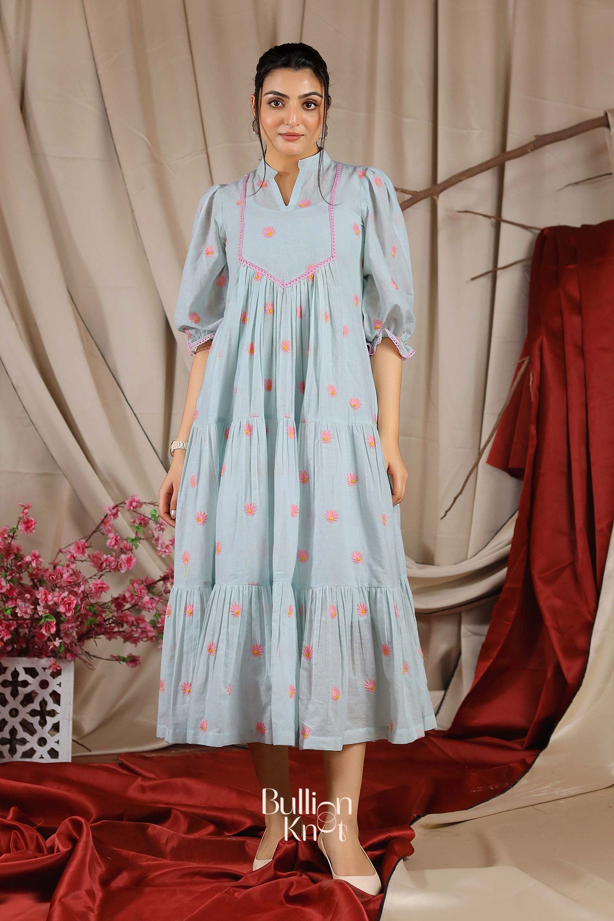 Camelia Summer Midi (Dress) in Powder Blue