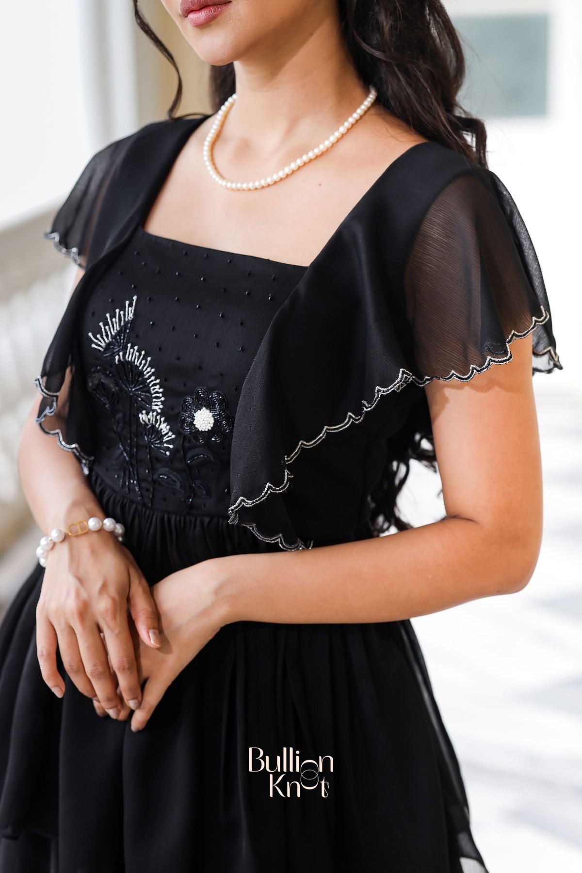 Celestial Indo Western in Black