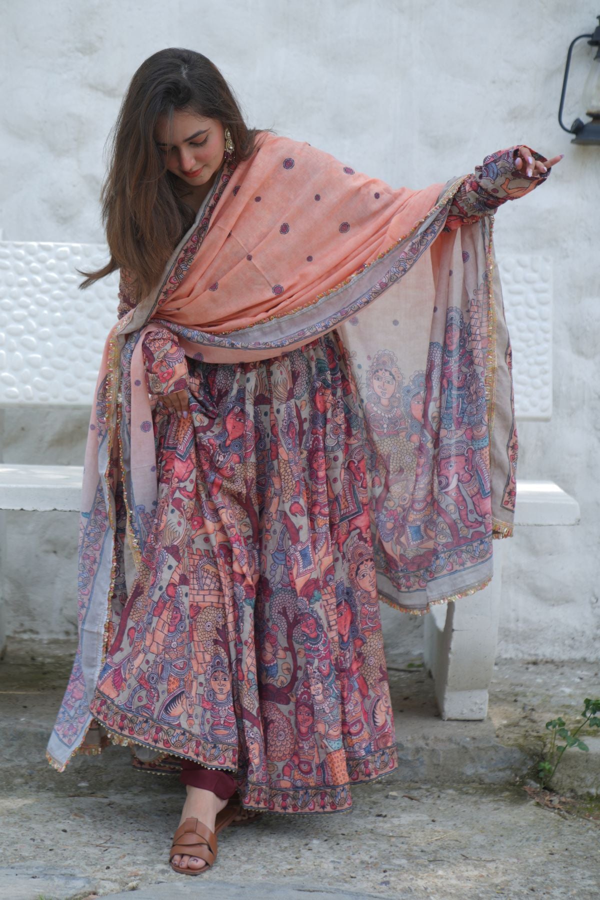 Kuhu Anarkali (Dress) in Maroon