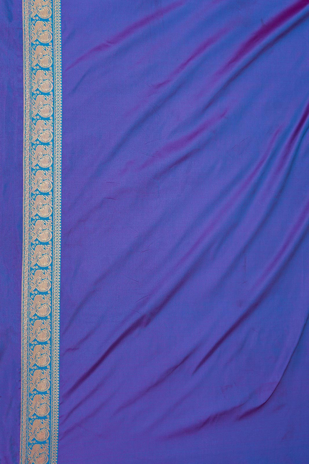 Banarasi Lotus Jaal Pink And Blue Saree