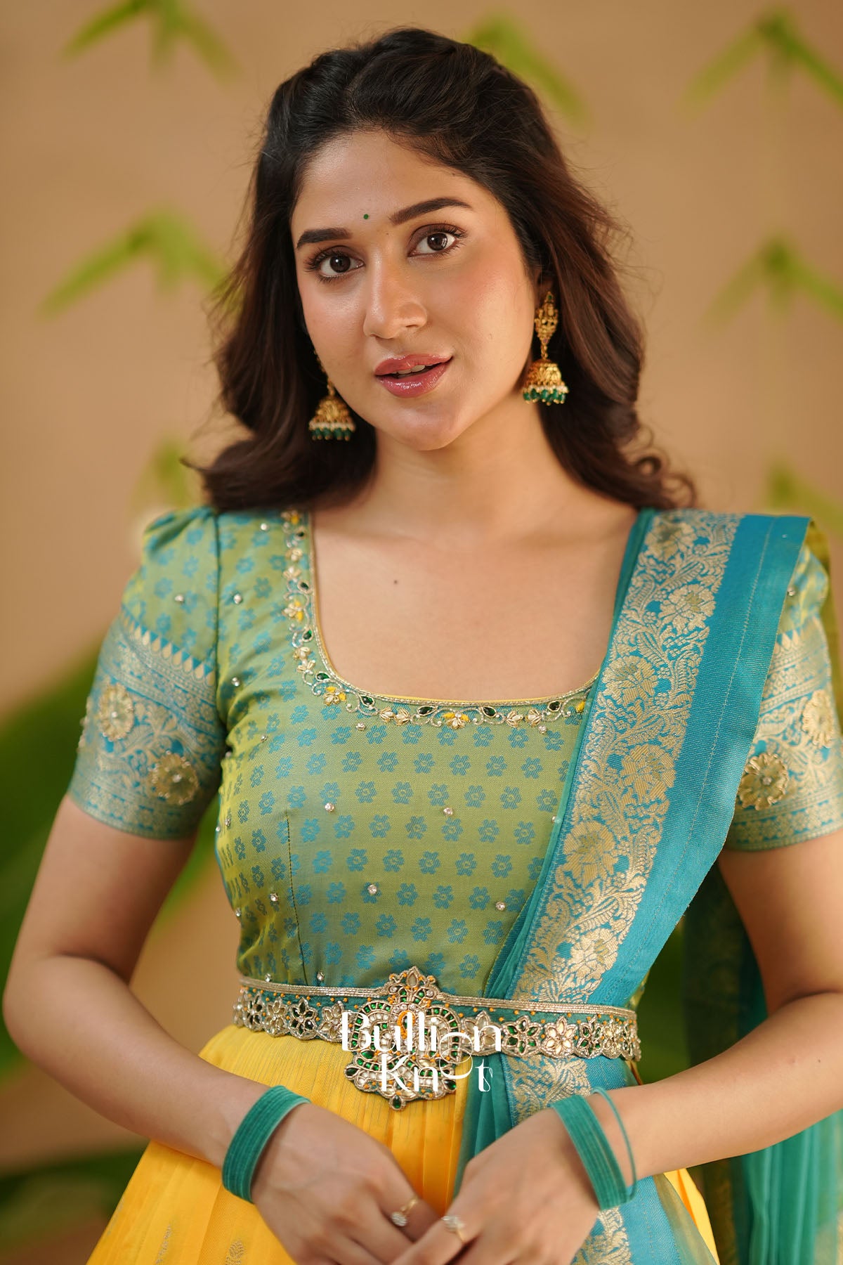 Yogita Banarasi Silk Pattu (Dress) in Yellow