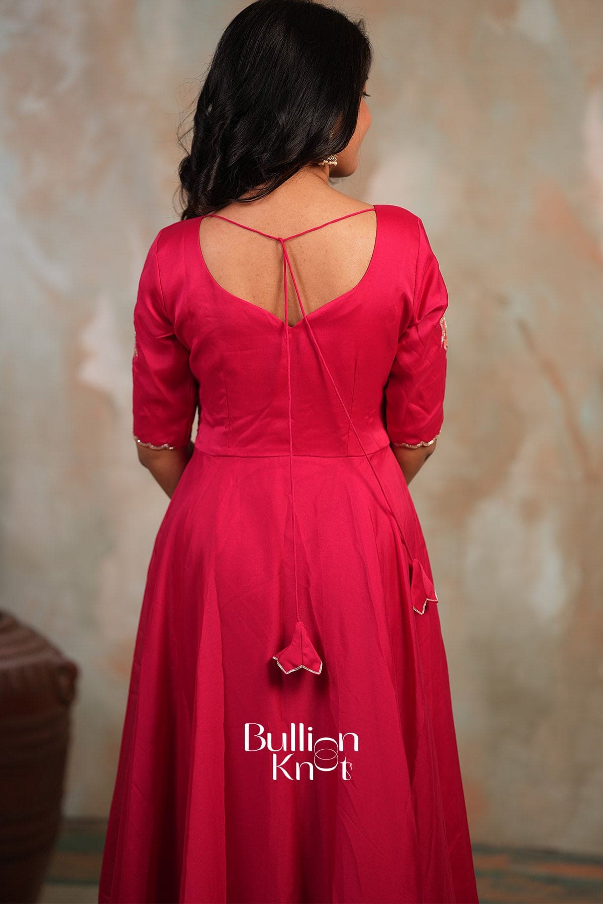 Palash Rangoli Silk Anarkali Dress - Fully Stitched Pink