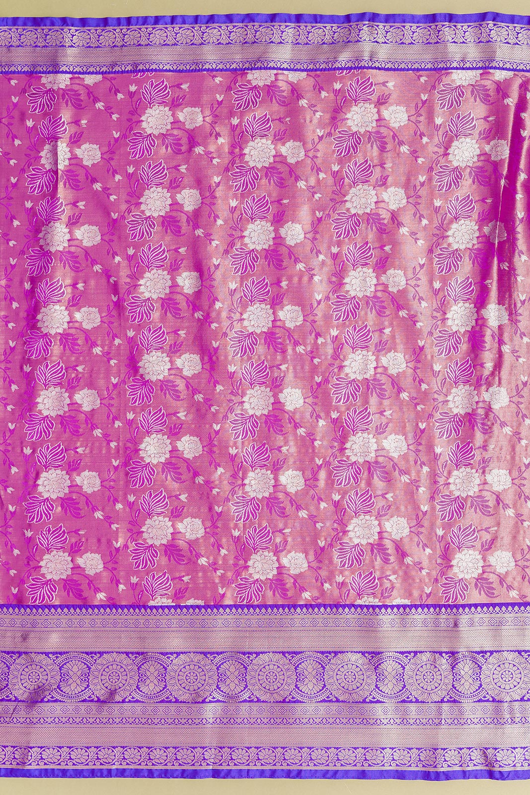 Banarasi Soft Silk Brocade Purple Saree