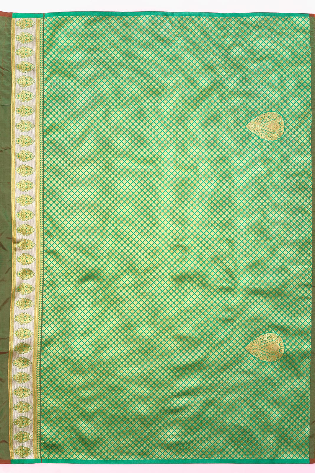 Kanchipuram Silk Tissue Orange Saree