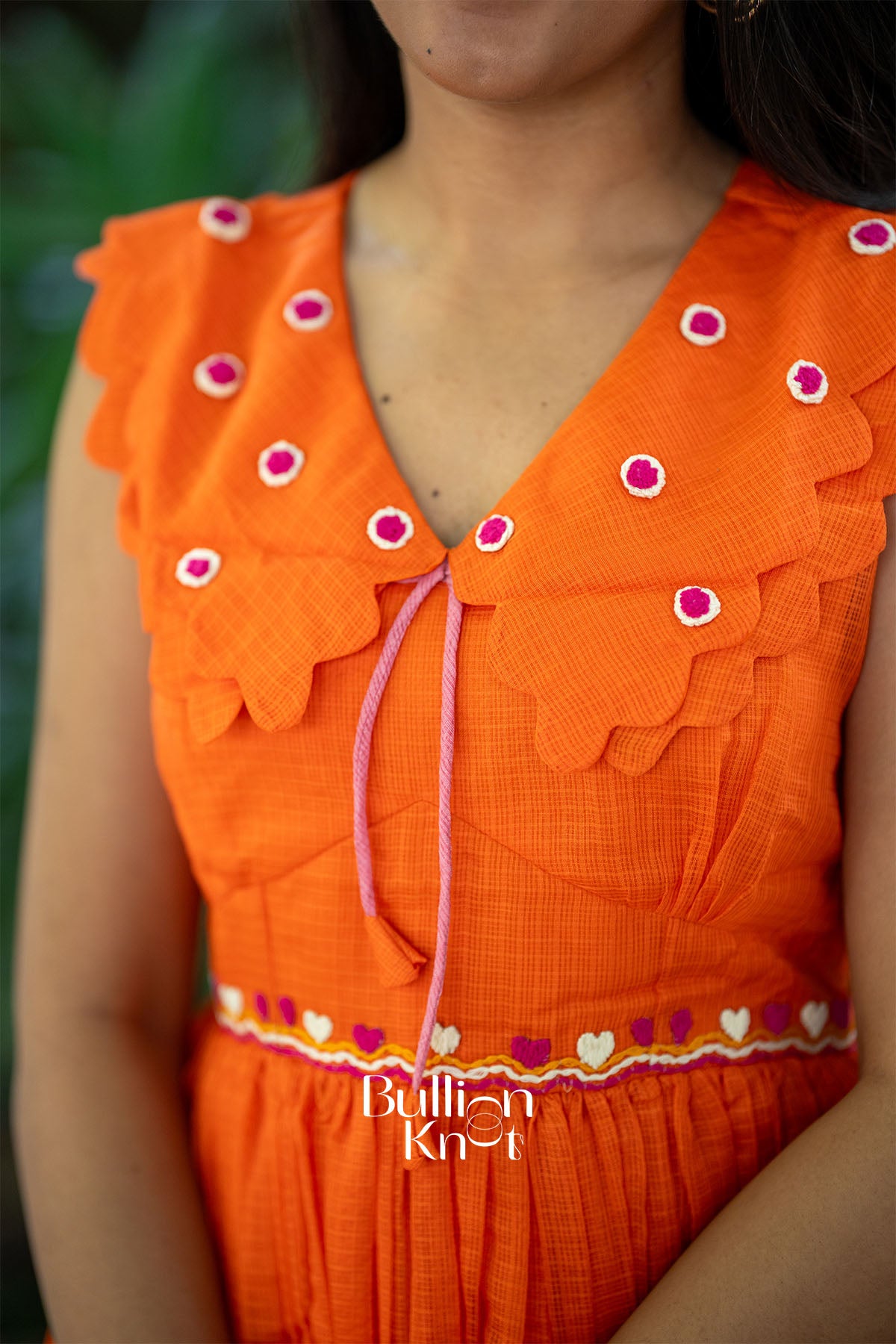 Ombre Pockets Orange Kota Midi Dress